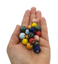 20Pcs Round Assorted Colorful Handmade Ceramic Beads For Artisan Jewelry... - £19.34 GBP