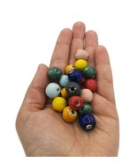 20Pcs Round Assorted Colorful Handmade Ceramic Beads For Artisan Jewelry... - £19.41 GBP