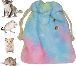 Rainbow Fleece Warm Bonding Sleeping Pouch Carrier Hideout Bed for Rodent Sugar  - £28.13 GBP