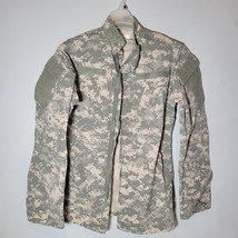 Military Mens Camouflage Combat Coat Shirt Medium Digital Desert Pattern - $15.00