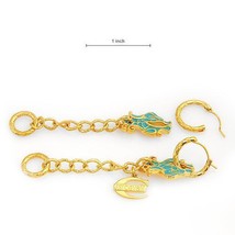 JUST CAVALLI Earrings Designed in Blue Enamel and Gold Plated Base Metal - £39.70 GBP