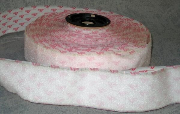 Velcro 2" Wide White Loop Only Tape Sold By The Yard New Old Stock Sew Or Stick - $6.44