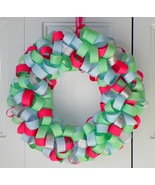 Glittery Pastels Loopy Ribbon Wreath - £37.85 GBP