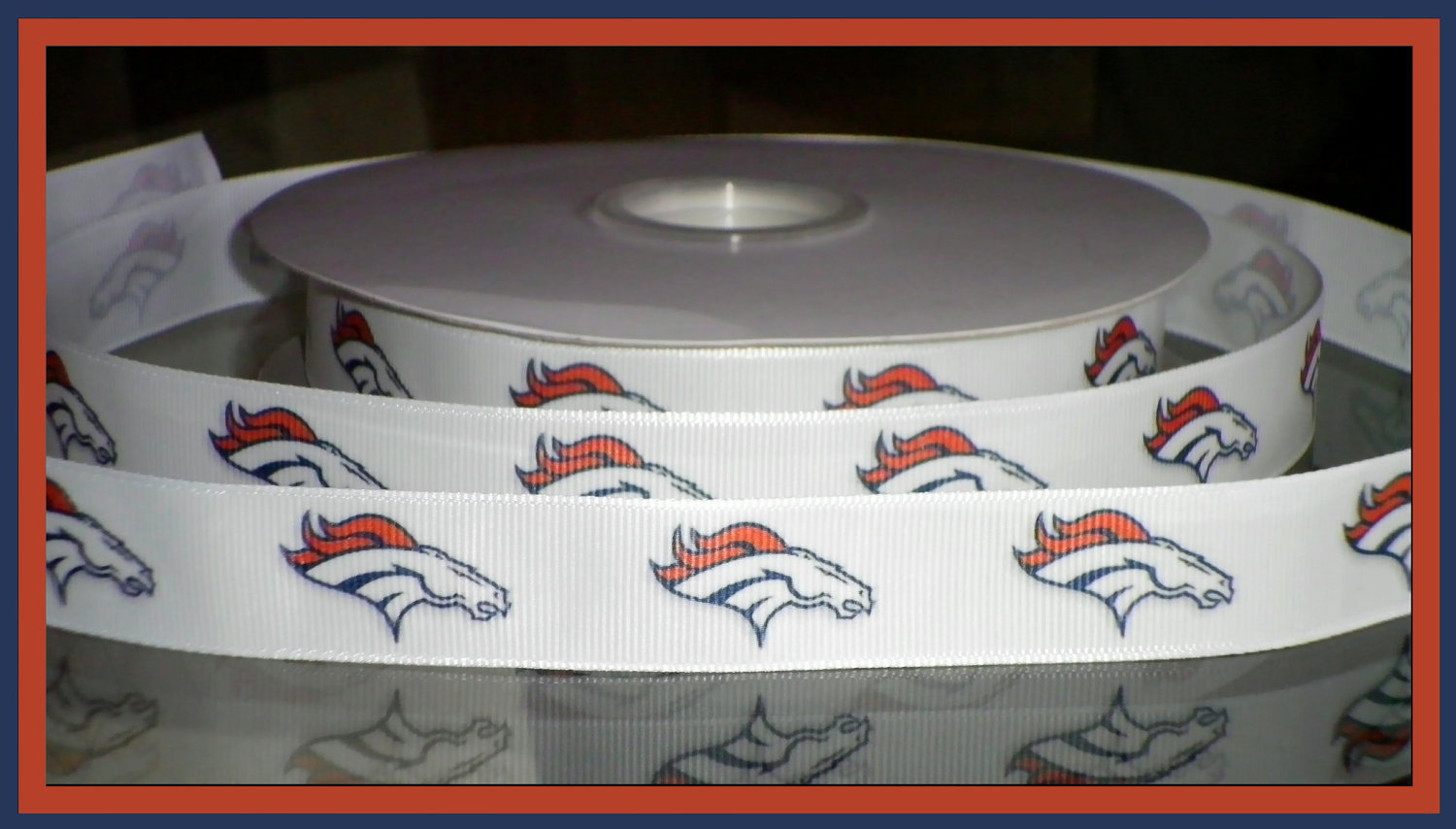 Denver Broncos Inspired Grosgrain Ribbon