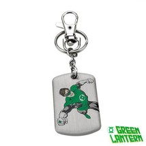 Green Lantern Mens Stainless Steel Key Chain Ring Holder - £7.98 GBP