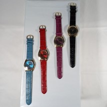 Gossip Quartz Ladies Wrist Watch Set Lot of 4 - Genuine Leather - New Ba... - $43.97