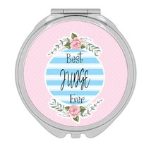 Best JUDGE Ever : Gift Compact Mirror Christmas Cute Birthday Stripes Blue - £10.44 GBP