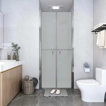vidaXL Frosted ESG Shower Door - 31.9x74.8" Modern Frosted Glass Sliding Shower - $360.99
