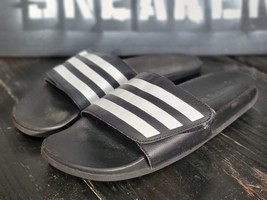 2019 Adidas Slide Black White Pool Sport Sandals EE5146 Men 11 - £14.95 GBP