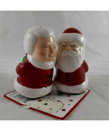 Santa Clause &amp; Mrs Salt &amp; Pepper Shaker Set New Ceramic Hallmark 3&quot; tall - $13.52 CAD