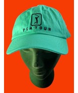 PGA Tour Golf Cap Hat Green Black Emblem Adjustable Baseball Trucker Str... - $9.49