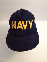 Vtg. Navy Snapback Mesh Hat Cap Original 1950&#39;S-1960&#39;S Men&#39;s Armed Forces - £59.30 GBP