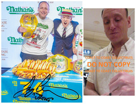 Joey Chestnut Signed 8x10 Photo Nathan Hot Dog World Champion Proof Autographed. - £80.40 GBP