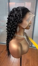 Deep wave curly human hair lace front wig/26 inch curly deep wave wig - $320.00+