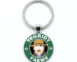 Tegridy Farms Keychain Silver Keyring  - £6.95 GBP