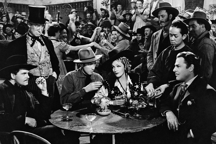 Primary image for James Stewart and Marlene Dietrich and Brian Donlevy in Destry Rides Again in Sa