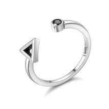 Hot Sale 925 Silver Geometric Round &amp; Triangle Open Finger Rings for Women Silve - £13.93 GBP