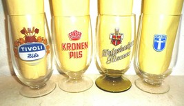 4 Tivoli Ganser Konigsbacher Miniature Shot-style Glass German Beer Glasses - £15.99 GBP