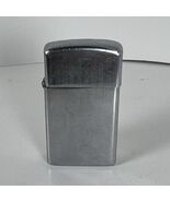 Vintage Zippo Slim Lighter 1974 Striped Chrome Used - $14.36