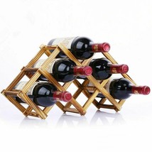 Collapsible Wooden Wine racks bottle cabinet stand Holders wood shelf organizer  - £23.25 GBP