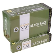 Vijayshree Golden Nag Black Sage Incense 15gm x 12boxes = 180 Sticks - £15.04 GBP