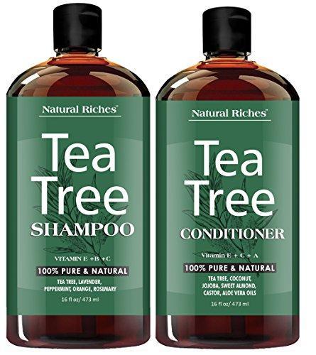 Sulfate free anti dandruff Tea-Tree-Oil Shampoo and Conditioner Set – Made with  - $45.95