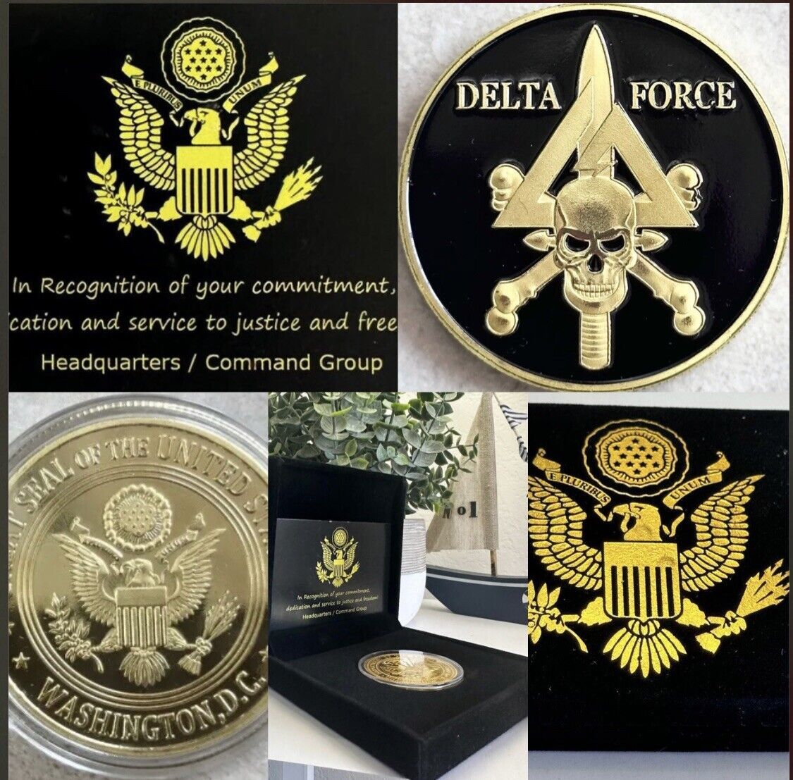 Primary image for U S ARMY DELTA FORCE Challenge Coin USA amy