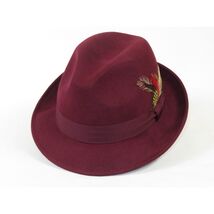 Men's Broner Wool Hat Classic Soft Fedora SCORSESE 73-785 Merlot Wine image 2