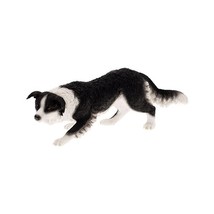 Leonardo Collection Border Collie Ornament Dog, Stone, Black  - $23.00