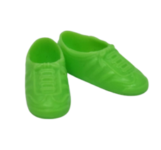 VINTAGE 1990's MATTEL BARBIE / SKIPPER NEON GREEN TENNIS LACE UP TIE GYM... - $4.75