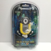 Coby Dynamic Bass Boost System Yellow CX-7 AM/FM Radio Mini Pocket Radio Earbuds - £19.90 GBP
