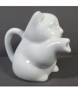 Cat Kitty Mini Creamer White Paw Spout Ceramic 3&quot; HIC Japan - £6.85 GBP