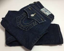 New True Religion Women Blue Skinny W/Flaps Jeans 24 - $64.37 CAD