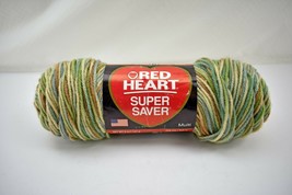 Red Heart Super Saver Multicolor Acrylic Yarn - 1 Skein Aspen Print #305 - £6.64 GBP