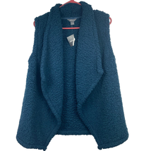 Eddie Bauer Fireside Plush Vest Soft Peacock Blue Women Size Small NEW - £21.64 GBP
