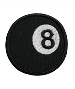 Eight Ball Embroidered Iron On Patch 2.1&quot; Pool Billiards Magic 8 Ball Ba... - $4.94+