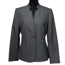 Tahari ASL Black One Button Blazer Jacket Size 10 Office Career - £34.34 GBP