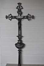 French antique bronze crucifix,large processional cross made 18th Century - £1,027.48 GBP