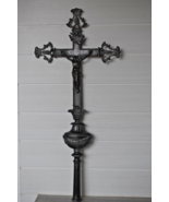 French antique bronze crucifix,large processional cross made 18th Century - £1,011.07 GBP