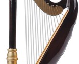 Mini Harp Model, Handcrafted 14 Cm Long Wooden Harp Musical Instrument R... - $33.98