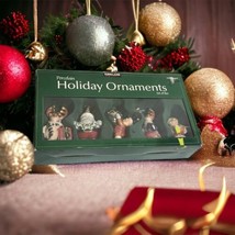 Kirkland Signature Christmas Porcelain Ornaments Set Of Five New Sealed Santa - £20.21 GBP
