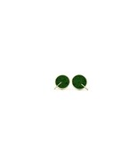 Sterling Silver Earrings - Q Ear Studs - Green Minimal - £26.17 GBP