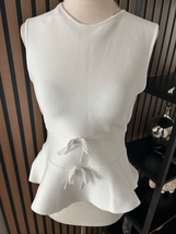 Zara knitted top size small white peplum top - $44.55