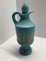 VTG 1979 Avon Blue Frosted Glass Decanter Pitcher Cologne Bottle Mytholo... - $6.30