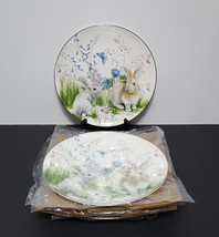 NEW RARE Williams Sonoma Set of 4 Floral Meadow Dinner Plates 10 1/2&quot; Po... - £90.42 GBP