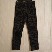 Steve&#39;s Jeans Size 14(L) Black Camo Ripped Stretch Slim Fit Cotton Jeans - $18.81