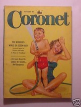 Coronet August 1956 Foreign Starlets Ogden Nash On Parenthood Hypnotism Naacp - £4.25 GBP