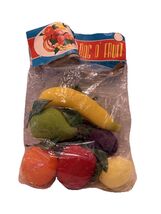 Vintage Bag O Fruits Plastic Unbreakable Open Bag - $14.85