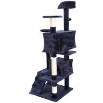 53" Blue Cat Tree Tower Activity Center Large Playing House Condo For Rest - £68.73 GBP