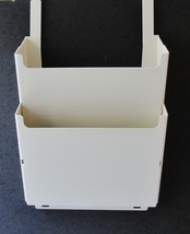 Wall Mount Hanging File Sorter Organizer Folder Holder Rack 2 Pocket Stack White - £11.98 GBP